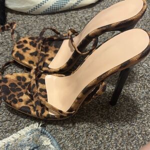 SHEIN Animal Print Heels